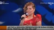 Susan Ochoa volvió a cautivar en su segunda presentación en Viña del Mar 2019