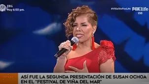 Susan Ochoa volvió a cautivar en su segunda presentación en Viña del Mar 2019