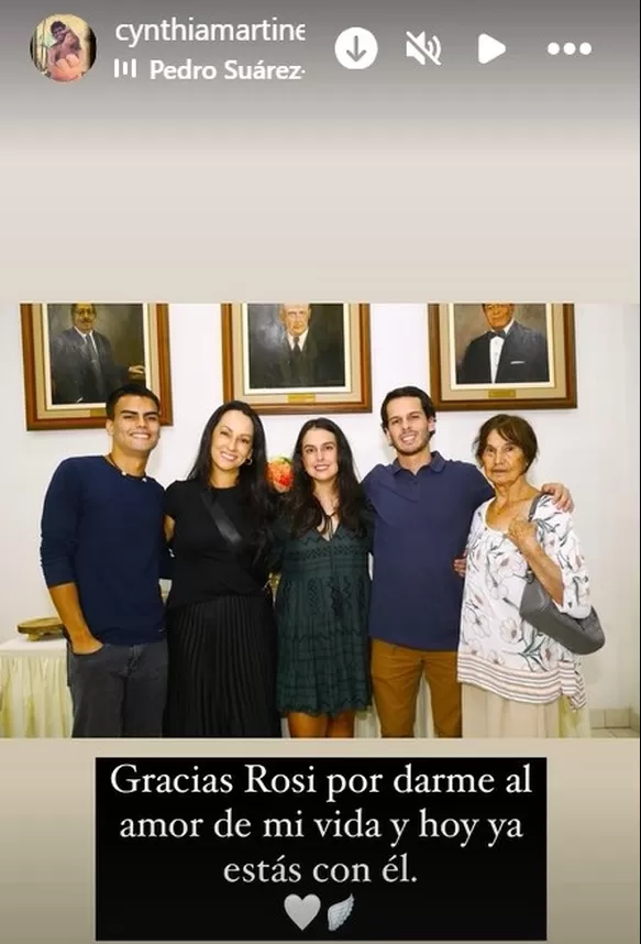 Cinthya Martínez escribió este emotivo mensaje para despedir a su suegra Rosa Alva/Foto: Instagram