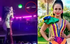 Vocalista de Explosión de Iquitos Linda Caba pasó tremendo susto durante concierto por 25 aniversario de la agrupación - Noticias de aniversario