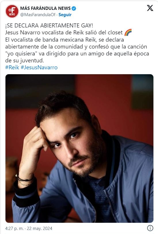 Algunos medios mexicanos replicaron las "supuestas" declaraciones en las que Jesús Navarro asume que es gay/Foto: X