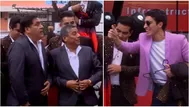 Walter y Javier Yaipén felices con ropa que les vendió Jimmy