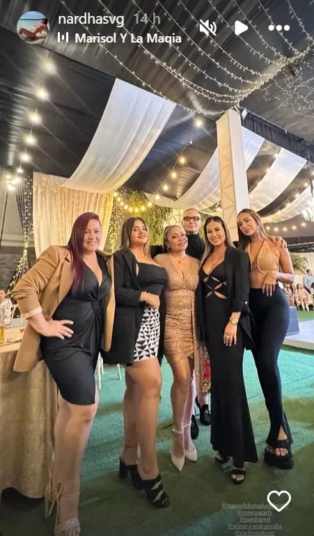 Nardha Velarde y Pamela López en el cumpleaños de Marisol/Foto: Instagram