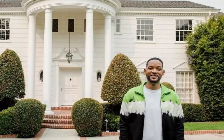 Will Smith y la casa donde se grabó 'El príncipe del rap'. Fuente: Instagram