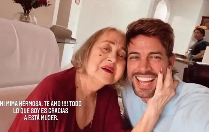 William Levy y su abuela Mima. Fuente: Instagram