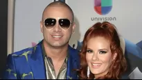 Wisin y su esposa. Foto: AFP