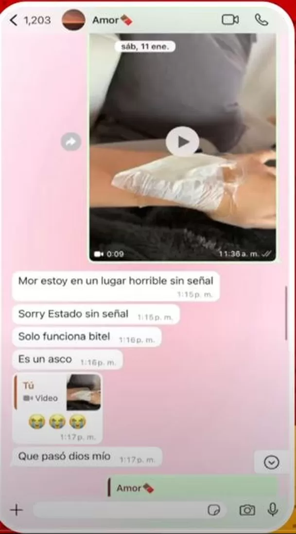 Chat entre Jefferson Farfán y Xiomy Kanashiro. Fuente: Podcast '¿Ahora qué?' Chat entre Jefferson Farfán y Xiomy Kanashiro. Fuente: Podcast '¿Ahora qué?'
