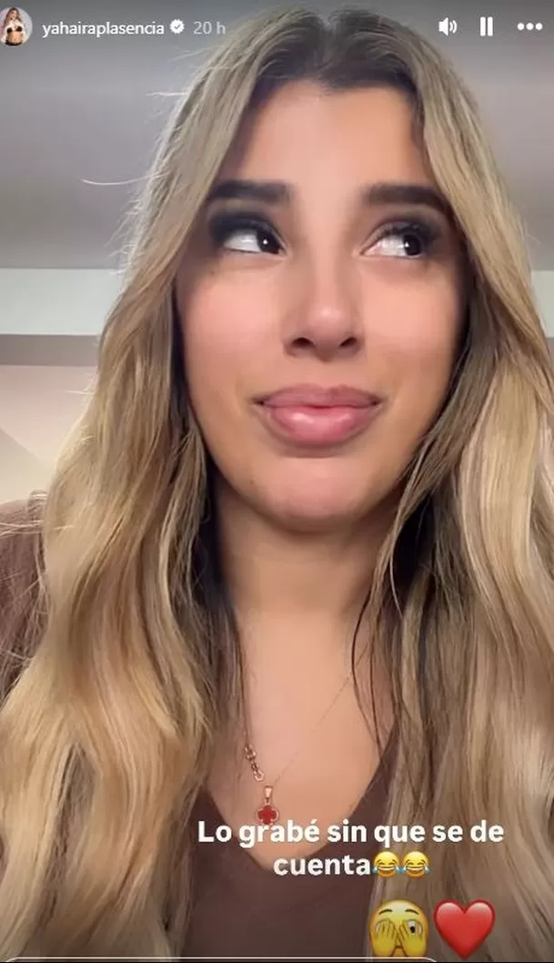 Yahaira Plasencia conmovida por las palabras de su pareja Luis Fernando Rodríguez / Captura