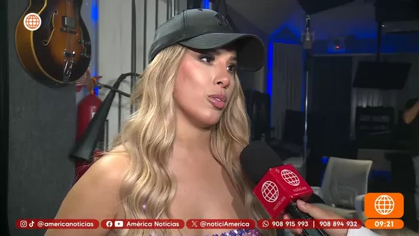 Yahaira Plasencia en las grabaciones de su nuevo videoclip / América Espectáculos