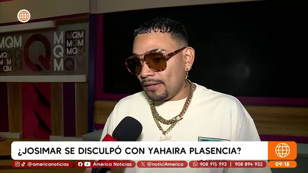 Josimar se disculpó con Yahaira Plasencia / América Espectáculos Josimar se disculpó con Yahaira Plasencia / América Espectáculos