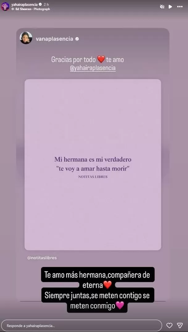 Yahaira Plasencia defendió a su hermana con fuerte mensaje tras polémica con Maryto / Instagram