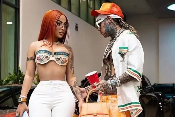 Yailin junto a Tekashi. Fuente: Instagram