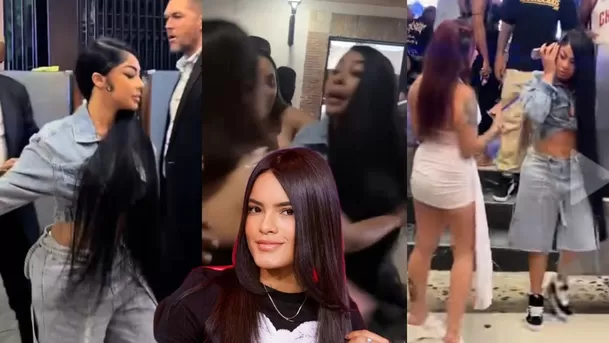 Yailín, la más viral protagonizó una fuerte pelea callejera con la influencer Barbilla Roja / Captura