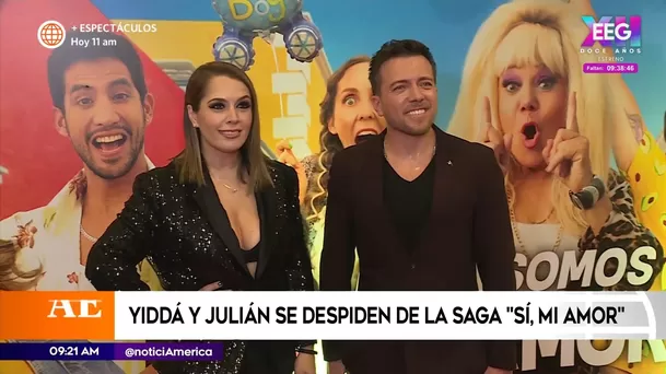 Yiddá Eslava y Julián Zucchi juntos en avant premier de 'Sí, mi amor, ahora somos 3' 