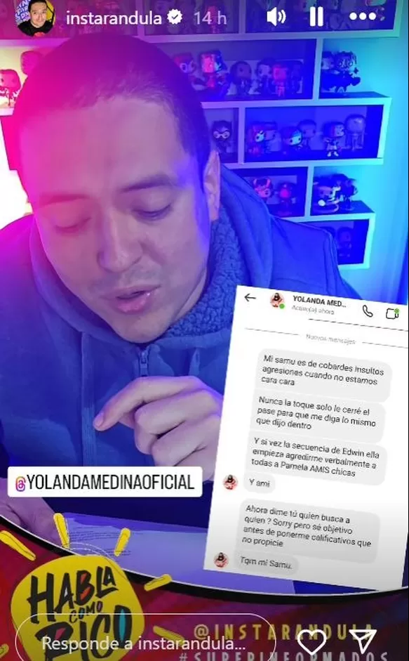 Yolanda Medina se comunicó con Instarandula / Instagram