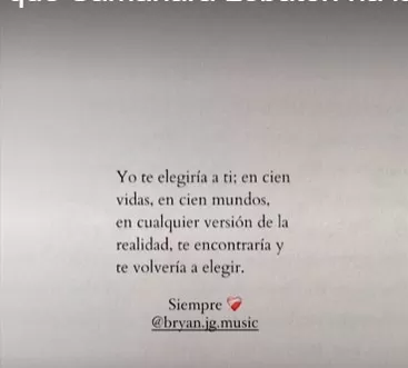 Mensaje publicado por Samahara Lobatón dedicado a Bryan Torres/Foto: Instagram