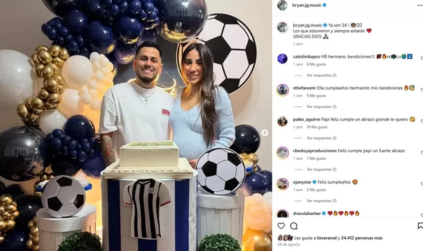 Bryan Torres estuvo de cumpleaños a fines de agosto / Instagram
