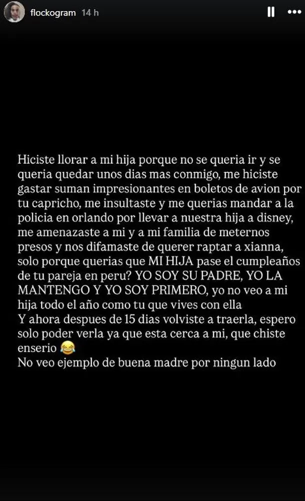 Youna revela fuertes amenazas de Samahara Lobatón por llevar a su hija a Disney / Instagram