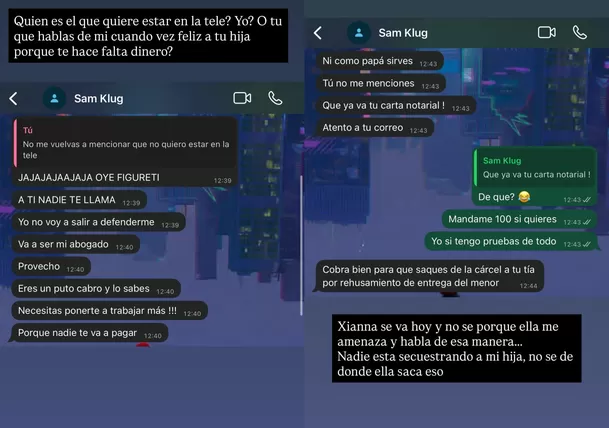 Youna expone chats de Samahara Lobatón / Instagram