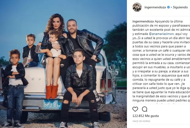 Esposa de Nacho salió en su defensa
