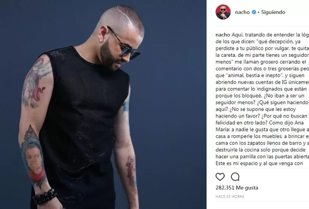 Nacho en Instagram