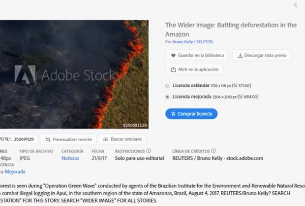 Estas son las fotos falsas que desinforman sobre los incendios en la Amazonía