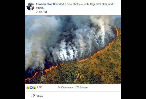 Estas son las fotos falsas que desinforman sobre los incendios en la Amazonía