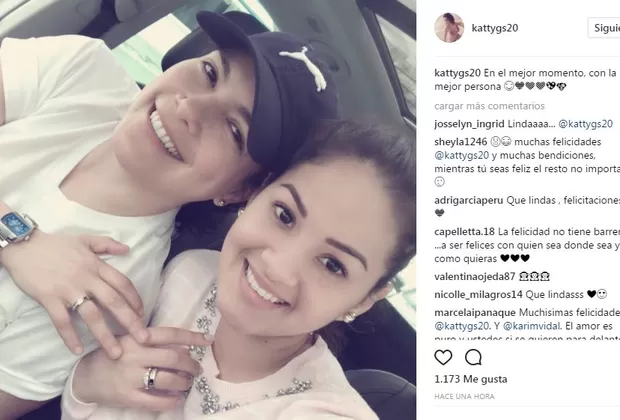 Katty García se luce con su novia