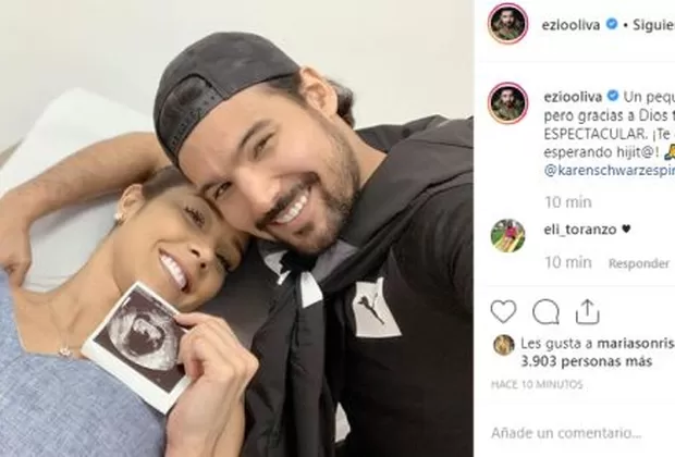 Ezio Oliva mostró nueva ecografía de su segundo bebé