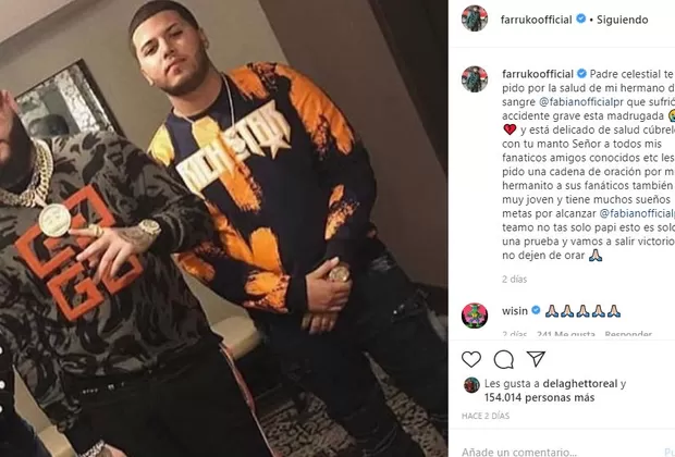 Farruko: Hermano del cantante perdió una extremidad tras grave accidente