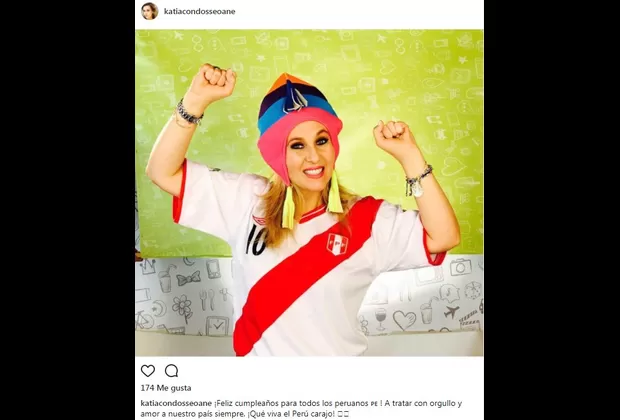 Katia Condos saluda por Fiestas Patrias