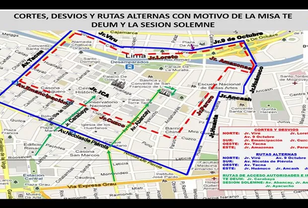 Fiestas Patrias: estos son los desvíos durante de la Gran Parada Militar