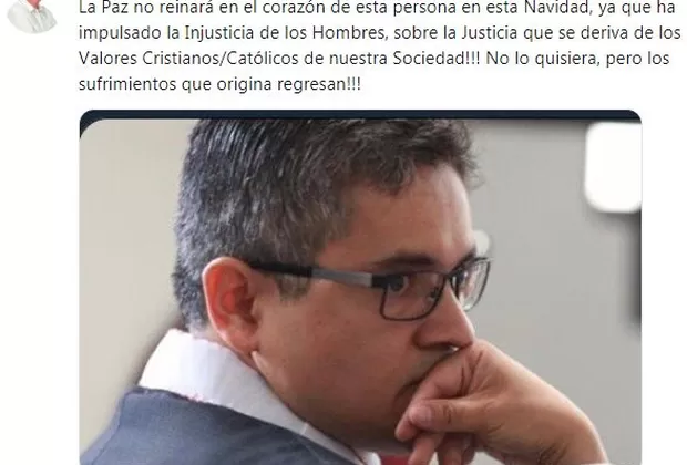 Fiscal José Pérez solicitó protección familiar tras tuit de Carlos Tubino