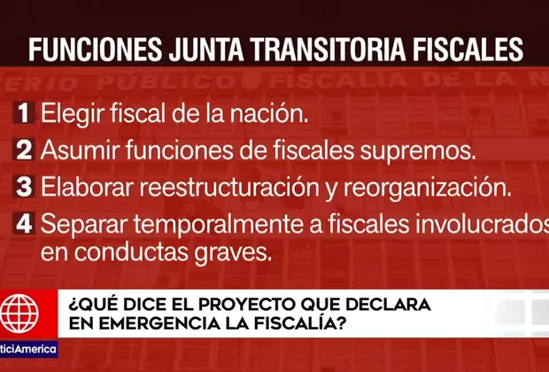 Fiscalía: revisa el proyecto de ley que busca declararlo en emergencia