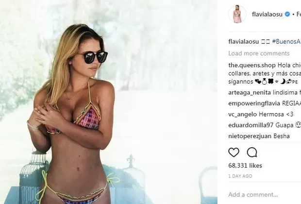 Flavia Laos impacta en Instagram