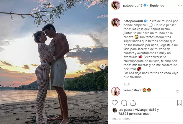Flavia Laos y Patricio Parodi se dedicaron románticos mensajes por su primer aniversario