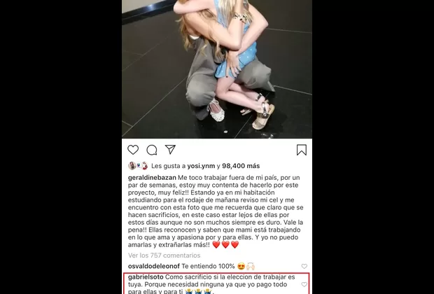 Gabriel Soto deja mensaje a Geraldine Bazán