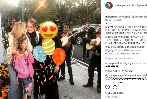 Cumpleaños de Gaby Spanic y su gemela