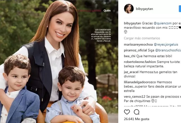 Los gemelos de Bibi Gaytán no dejan de enternecer las redes sociales