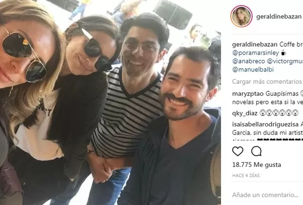 Geraldine Bazán con ex pareja
