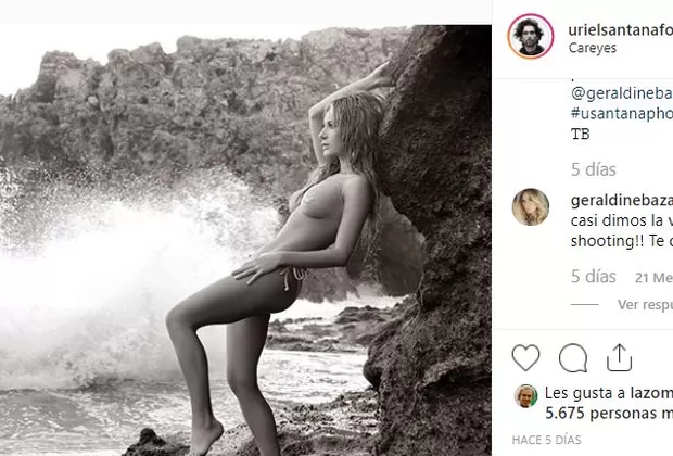 Geraldine Bazán topless