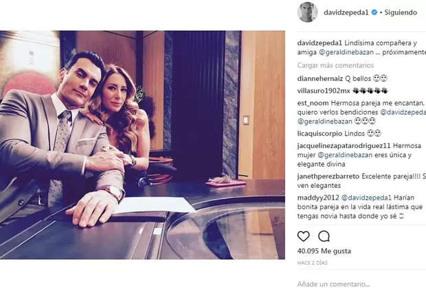Geraldine Bazán y David Zepeda