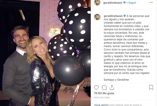 Geraldine Bazán y Santiago Raymundo