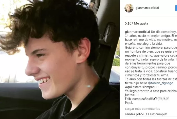 Gianmarco celebró el cumpleaños de su hijo Fabián con este emotivo mensaje