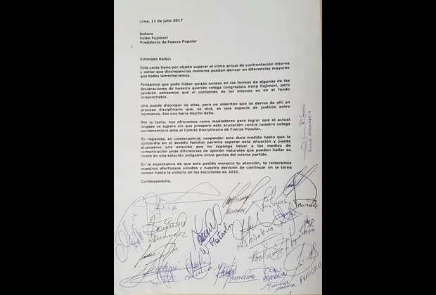 Grupo de congresistas fujimoristas le pide a Keiko perdonar a Kenji