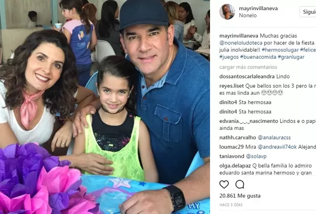 La hija de Eduardo Santamarina y Mayrín Villanueva