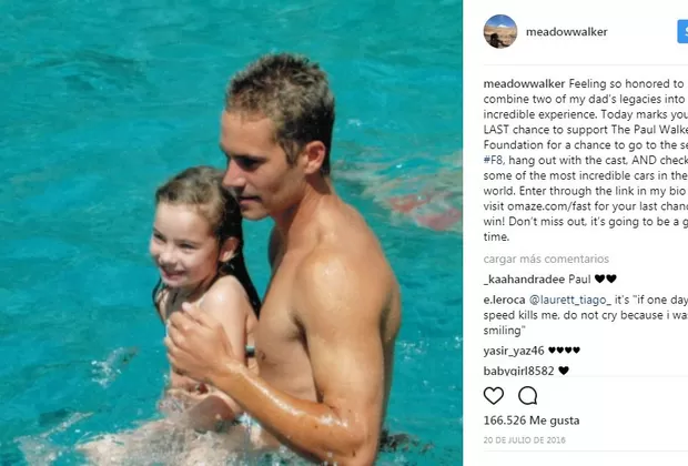 Hija de Paul Walker reapareció en Instagram tras un año de ausencia