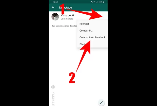 Cómo compartir tu estado de WhatsApp en Facebook Stories