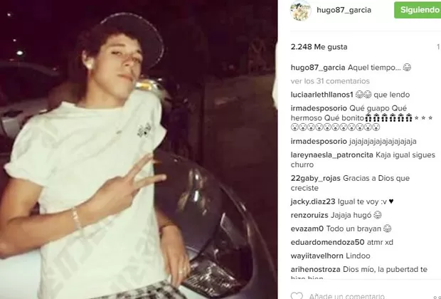 Hugo García: así lucía el chico reality en el pasado