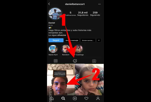 Instagram cómo descargar el filtro del animal